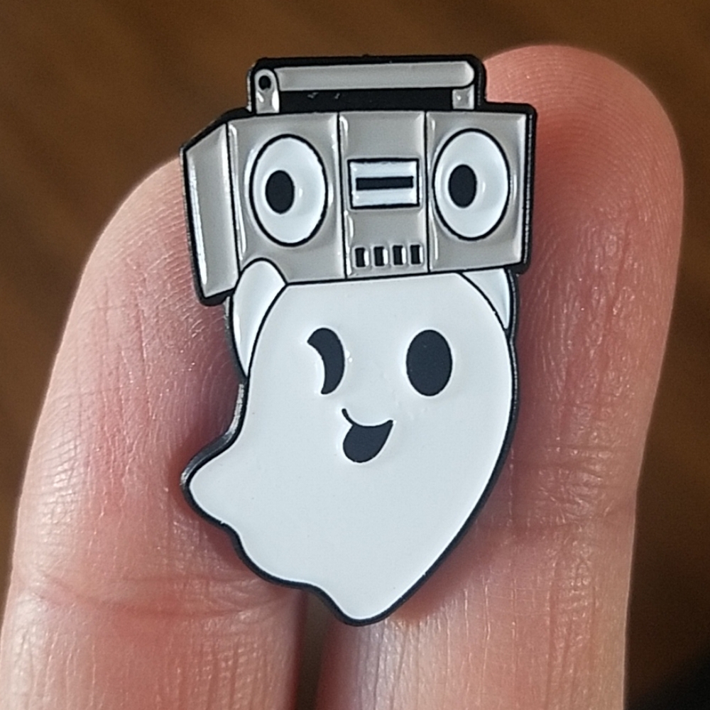 *2 for $13* Music Lover Boombox Ghost Pin